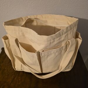 Cream Canvas Tote Bag